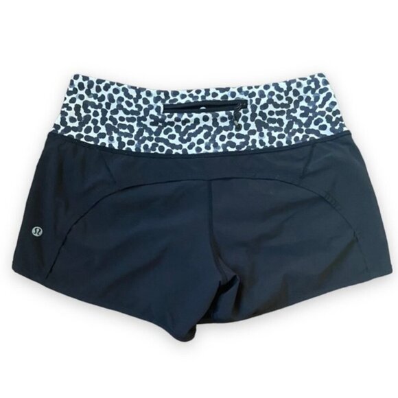 Lululemon un Times Short *4-way Stretch black/ace spot grain black size 4 - Picture 2 of 5